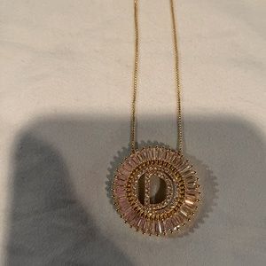 large sz Initial  necklace.   D